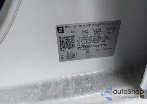 2018 Chevrolet Silverado 1500 1Lt z USA, uszkodzony, nr VIN 3GCPCREC5JG577746